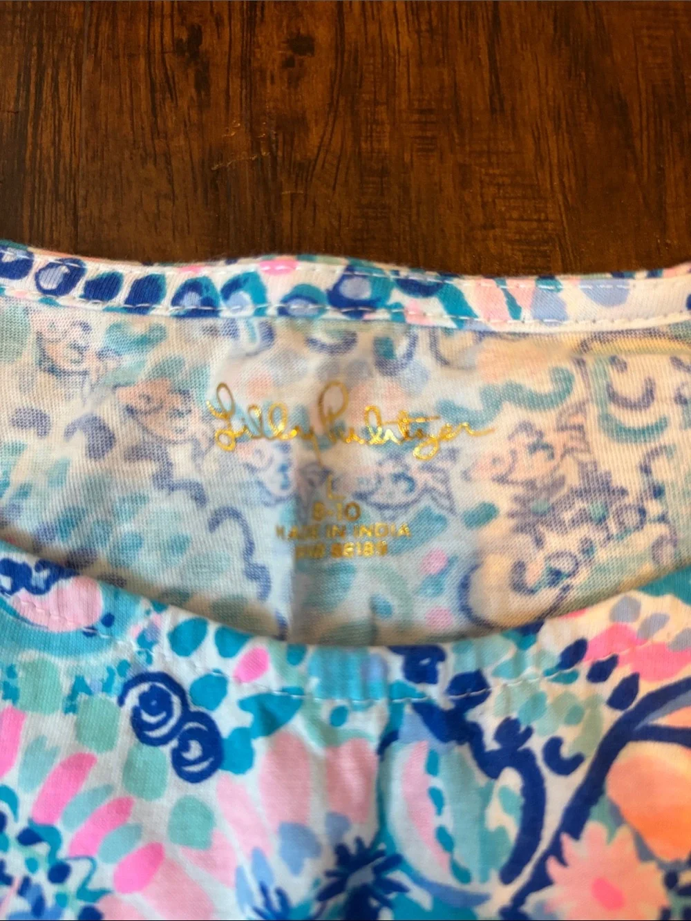 Lilly Pulitzer Girls' Blue & Pink Printed Twirl Dress